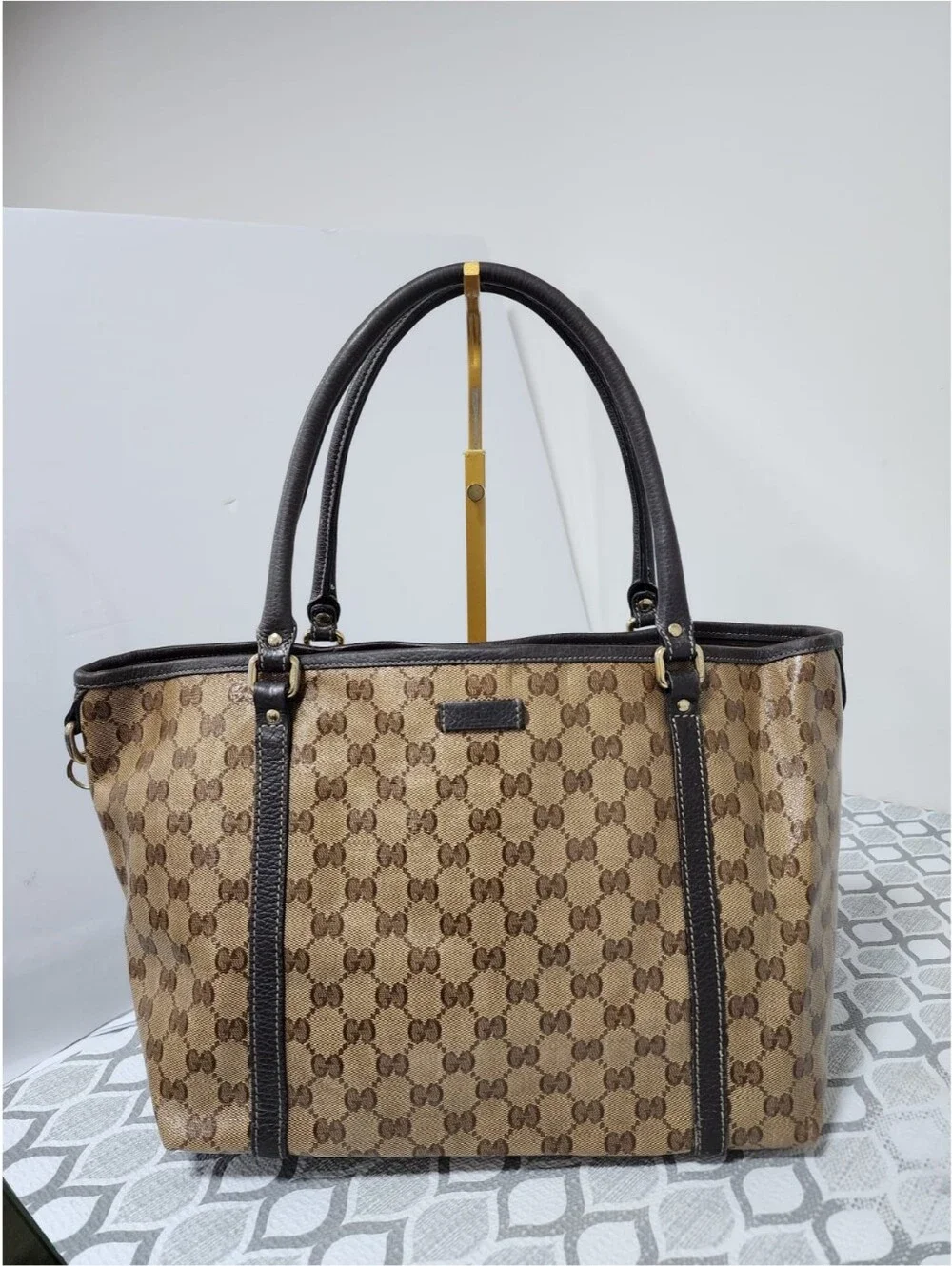 Gucci GG Canvas Jolicoeur Tote Bag Brown/Beige